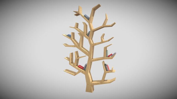 Bookcase Tree 3D Model