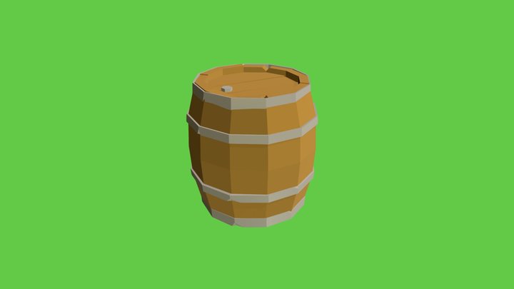Wooden Barrel – Gratis 3D-model STL