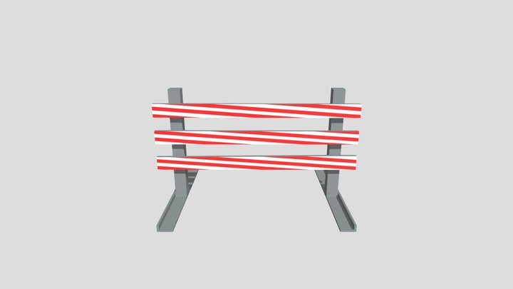 Traffic Barrier 3D Model