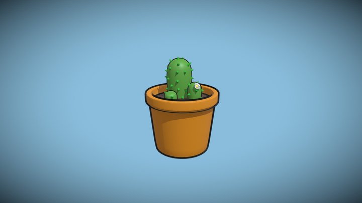 Toon cactus 3D Model