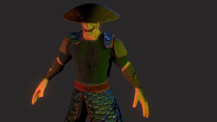 wuxia chinese swordman 3D Model