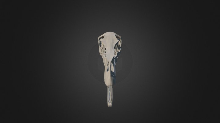 Velociraptor mongoliensis skull base mesh 3D Model