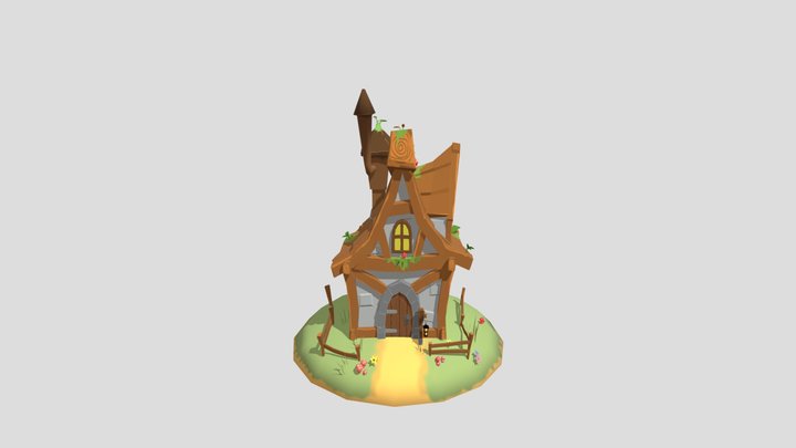 Stylized Cottage 3D Model