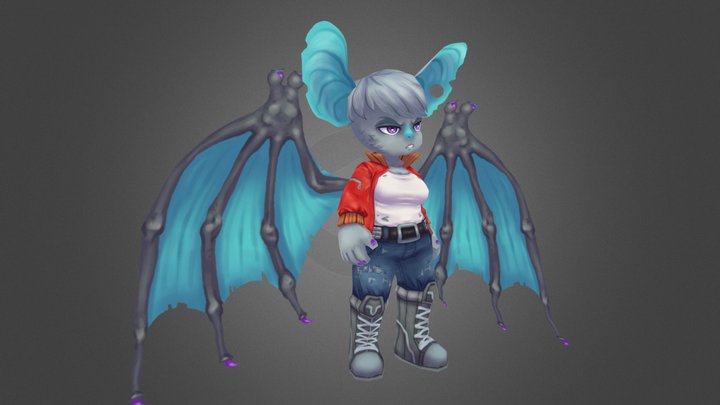 Bat Girl 3D Model