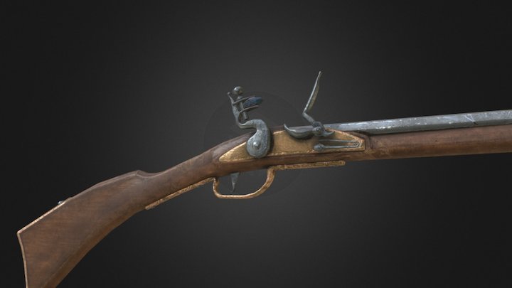 Flintlock Rifle 3D Model