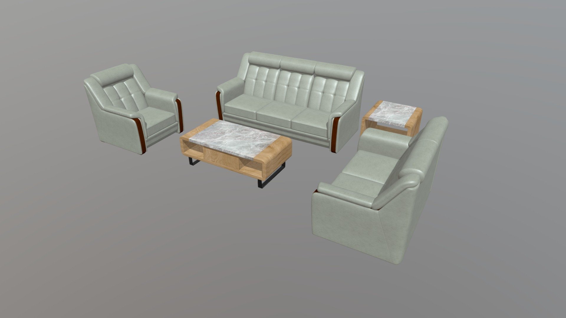ALS-瑞士(半牛皮)沙發組 — Sketchfab embed 3D viewer
