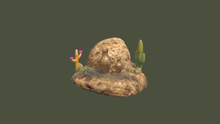 Cactus flower 3D Model