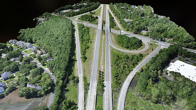 Mark Clark & Long Point Road Interchange 3D Model