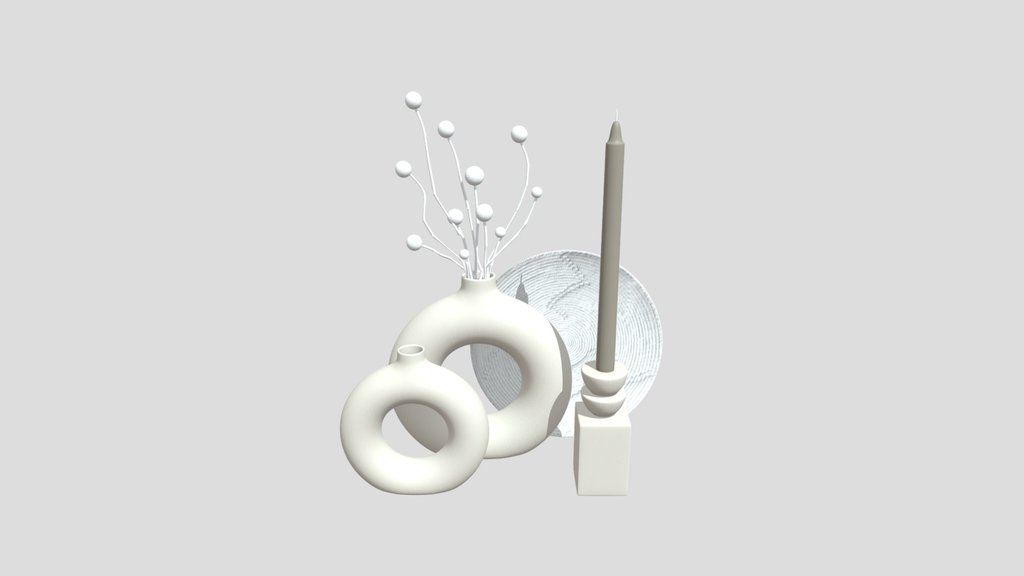 Dry Grass In Nordic Donut Vase H M 001