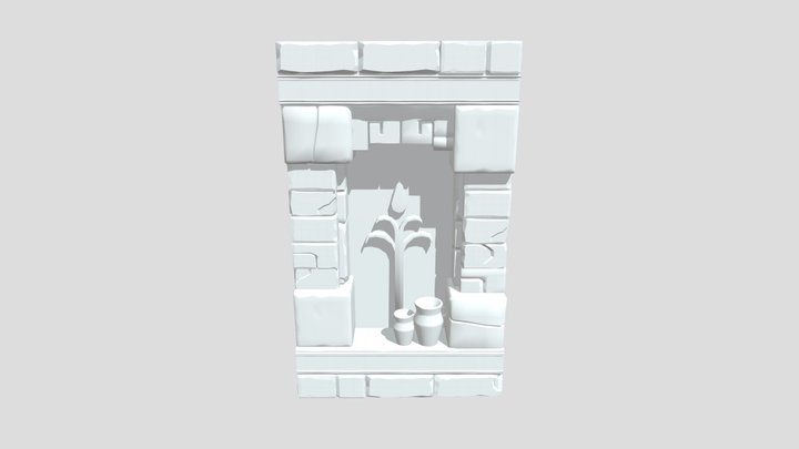 Aztec wall 3D Model