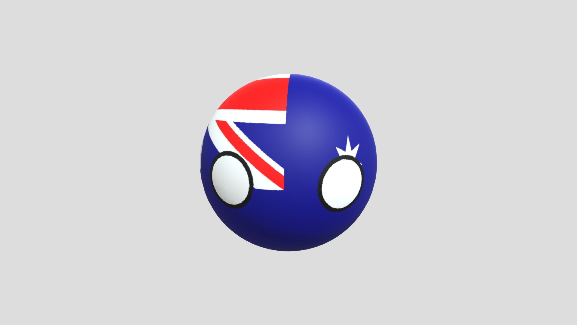 3d Australia Countryball Neutral Download Free 3d Model By Khr