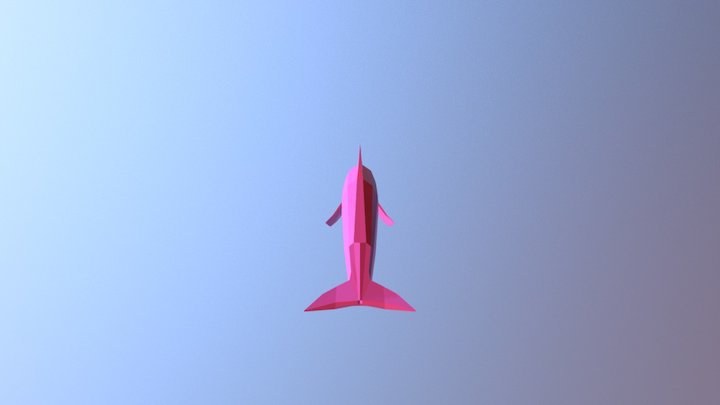 Lowpoly dolphin 3D Model