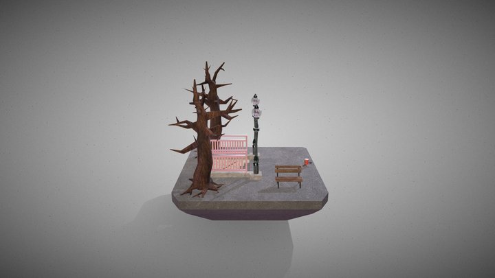 Final scene textured 3D Model