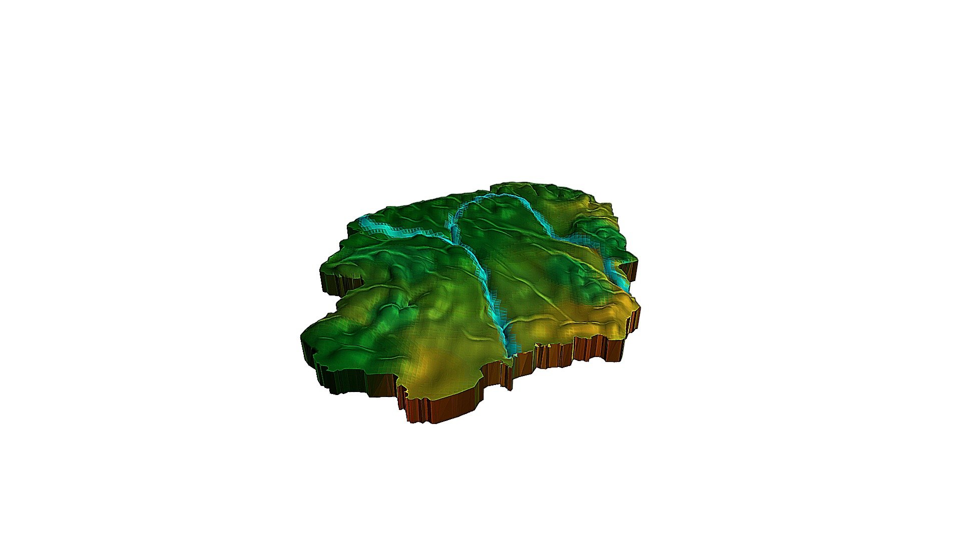 日本国「栃木県立体地図」遠隔復元模写STLデータ — Sketchfab embed 3D viewer