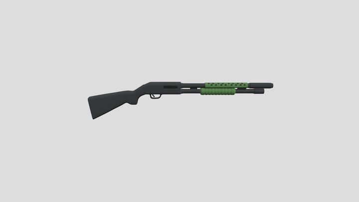Дробовик Детализация 3D Model