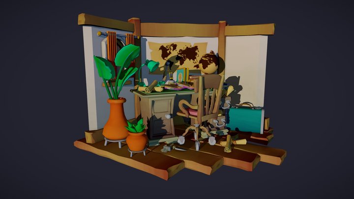 DAE Crib - Archeologist office 3D Model