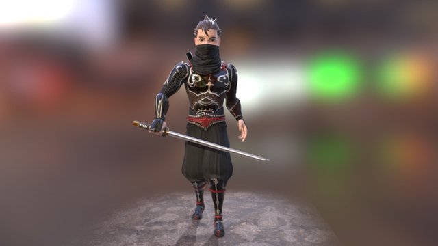 Toon Ninja Nanashi 2 3D Model