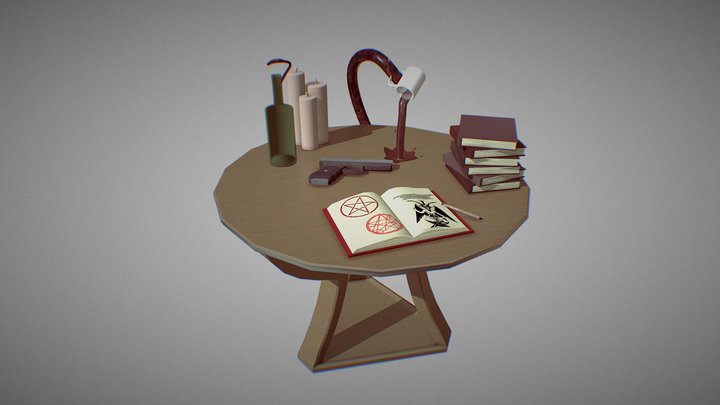 Demonic Table Diorama 3D Model