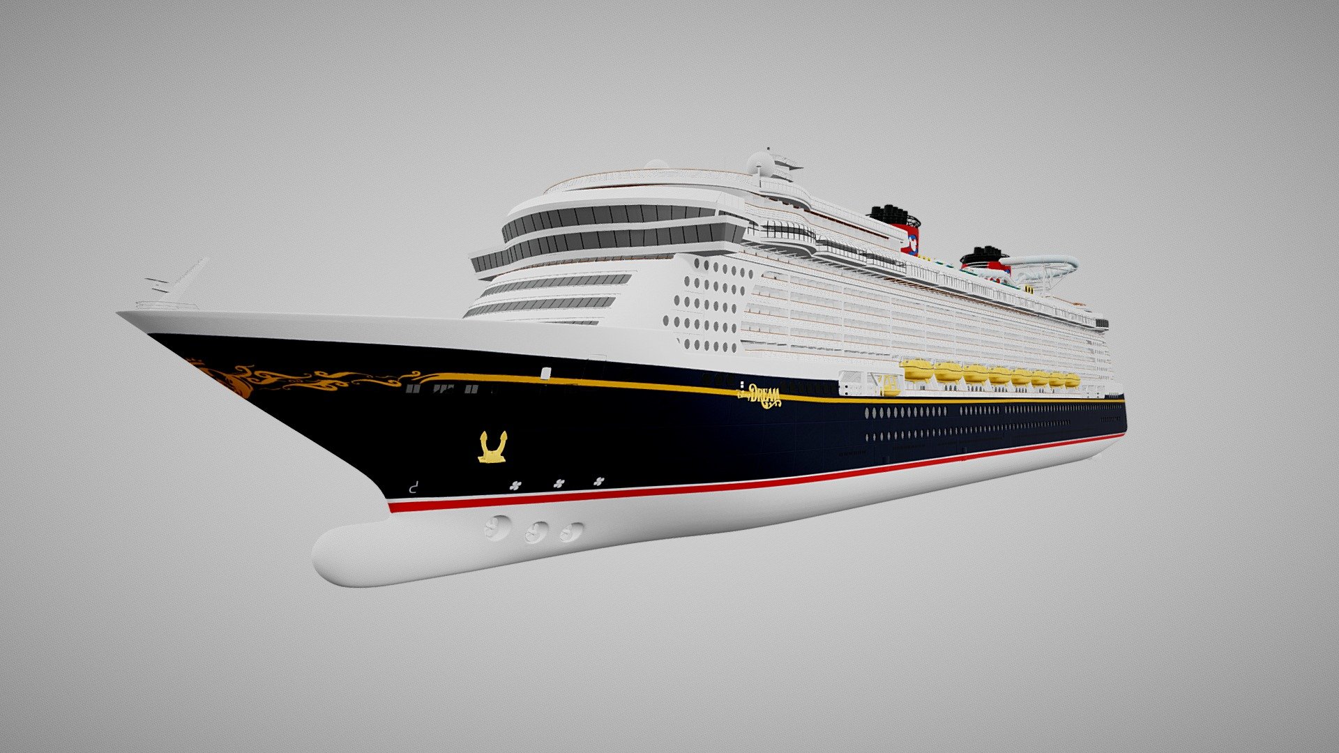 disney cruise ship 3d print