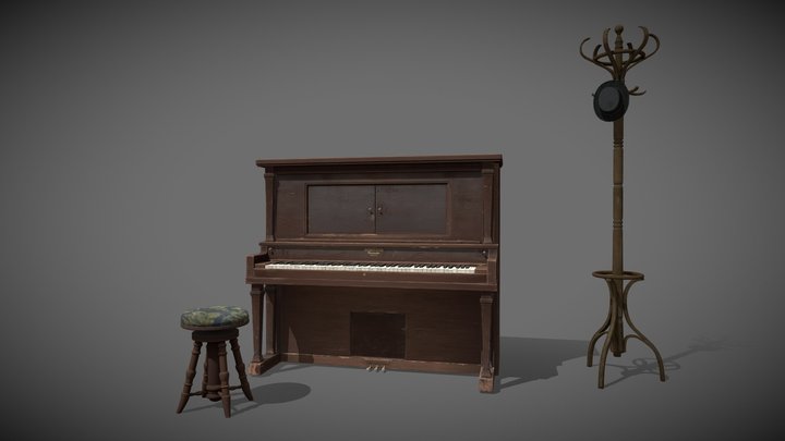 Pianino Hamilton 3D Model