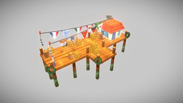 Top Farm Dock 3D Model