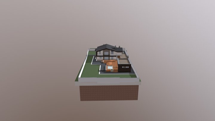 07-2018 Рабочая модель плоская баня 3D Model