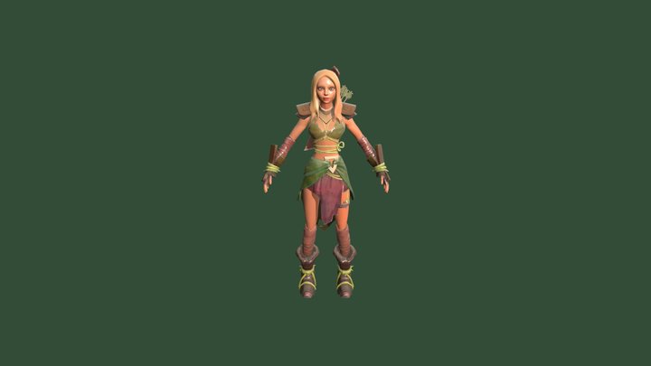 character girl #8 (FBX) 3D Model