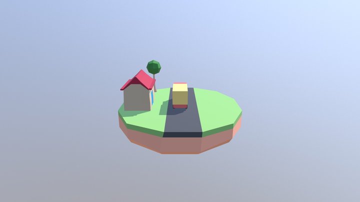 Post Land 3D Model