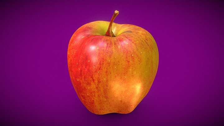 Apple 3D Scan Fresh Red Fruit 3D Model