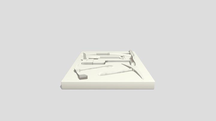 Scottish Vernacular - Excavation Tool Card 3D Model