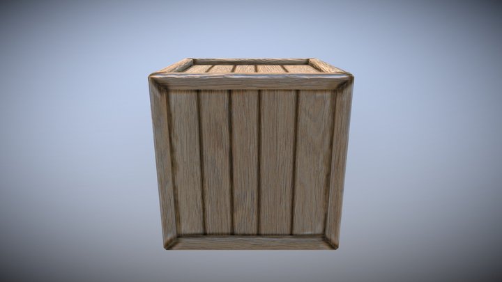Wooden Crate 3D Model