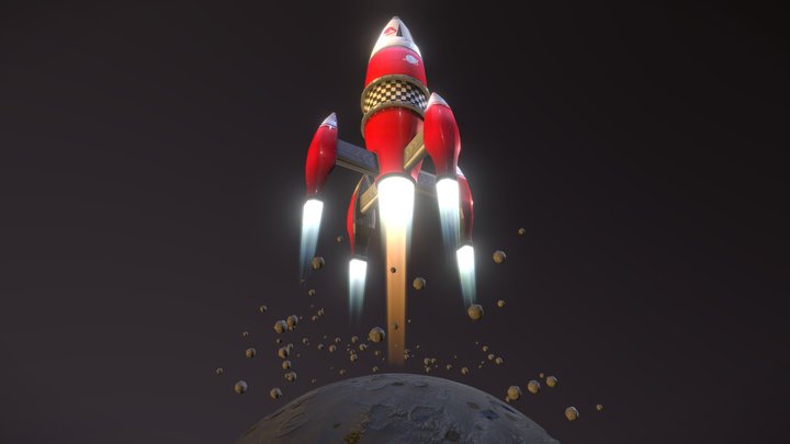 Rocket Scene – Free 3D Model STL