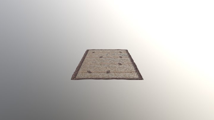 Burlap Sack Rug 3D Model