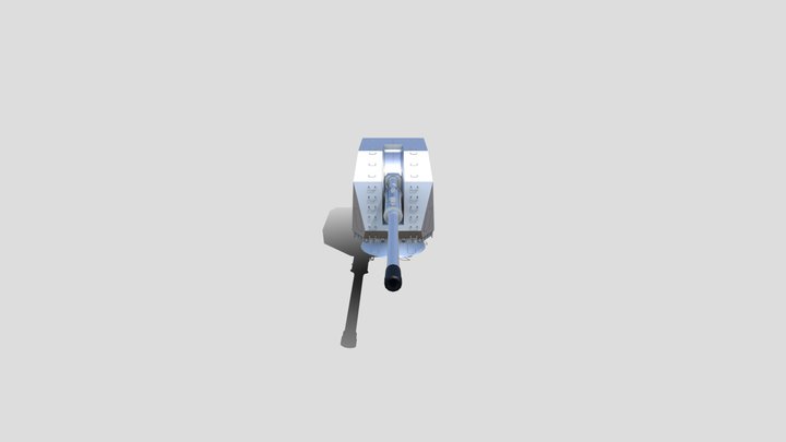 H/PJ-38 130mm naval gun 3D Model
