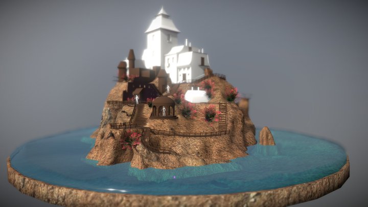 Cliffside town [wip] 3D Model