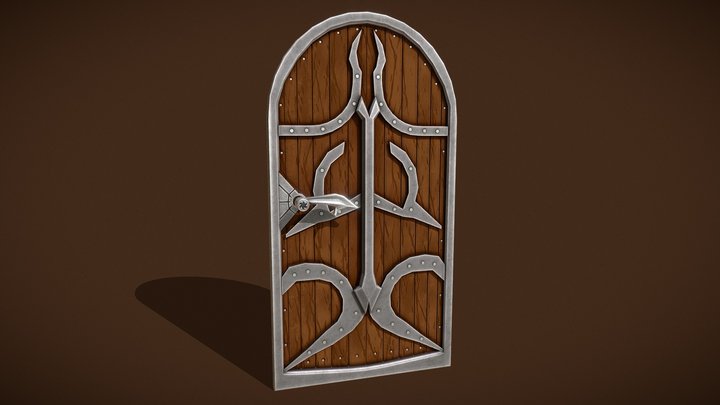 Reinforced Stylized Door 3D Model