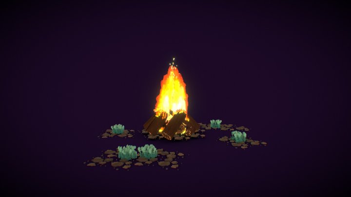 Camp Fire 3D Model