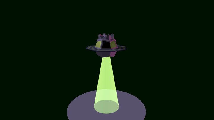 Simple UFO (Low-Poly) 3D Model