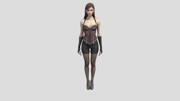 Crimson Velvet Corset – Free 3D Model STL