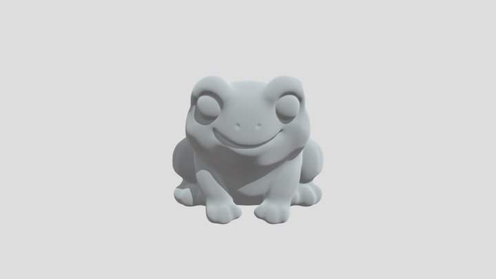 Tiny Emerald Frog 3D Model