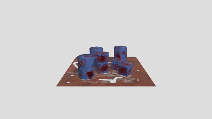 Modern Crates Barrels 3D Model