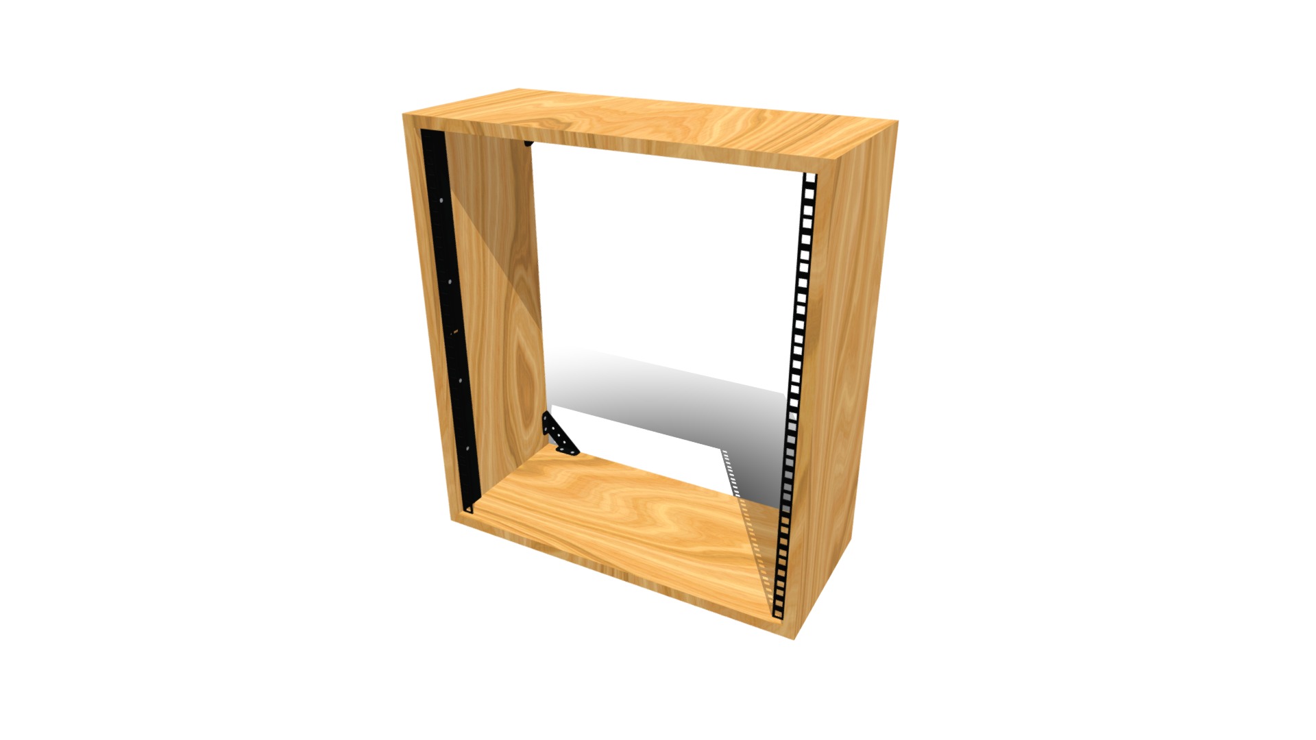 3D model 12RU Studio Wallbox - This is a 3D model of the 12RU Studio Wallbox. The 3D model is about a wooden box with a screen.