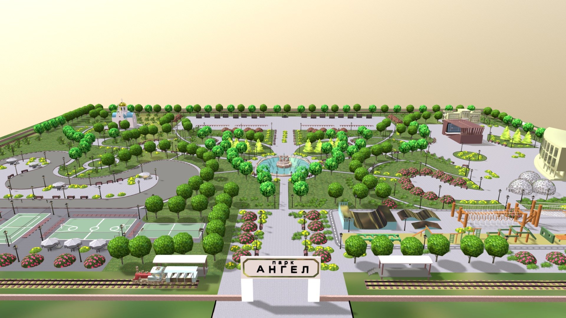 парк Ангел - Download Free 3D model by Proskurin3d [a594948] - Sketchfab