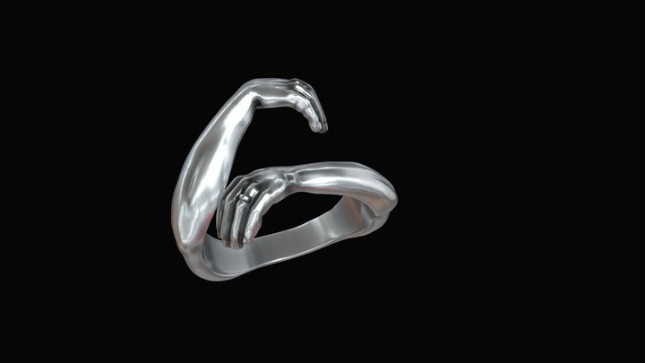 Ring hands hugging finger 3D Model