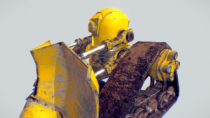 3D bulldozer 3D Model