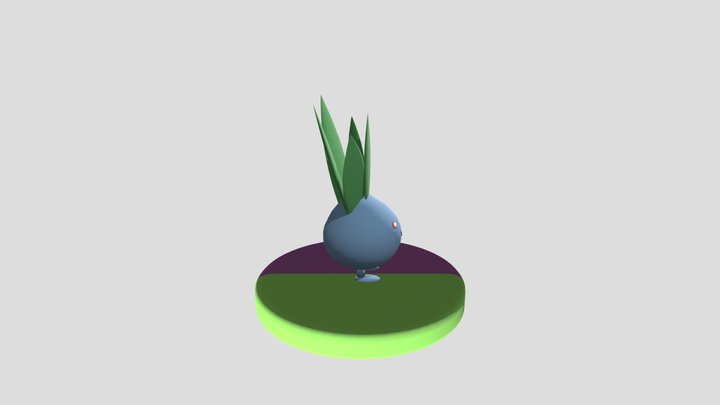 Oddish With Plate Done 3D Model