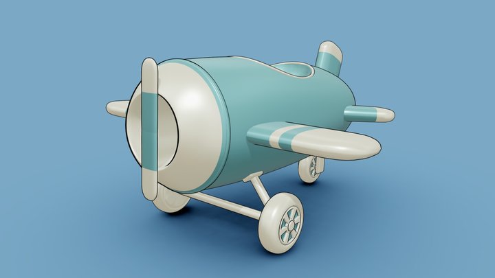 Cute Airplane 3D Model