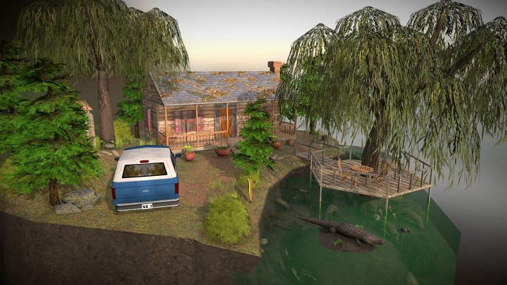 DAE Diorama - Forrest Loner 3D Model