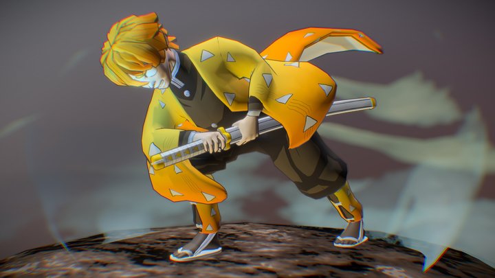 Zenitsu Agatsuma (Game-Res) 3D Model