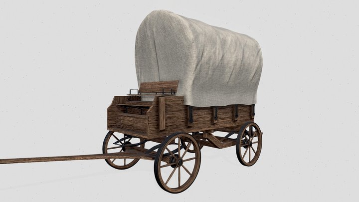 Horse Wagon 3D Model
